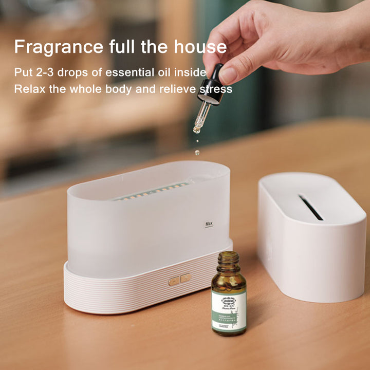 🔥💧 180ML Flame Aroma Diffuser | USB Ultrasonic Essential Oil Humidifier 🌿✨