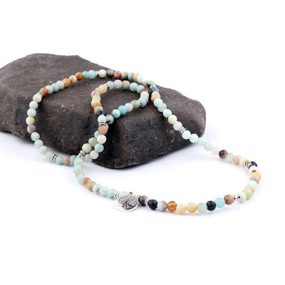 108 Natural Stone Rosary Bracelet & Necklace