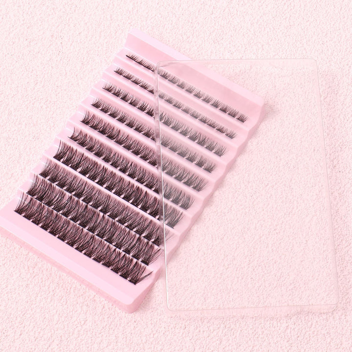 👁️✨ False Eyelash Set with Single Cluster – Natural Large Capacity DIY Lash Kit