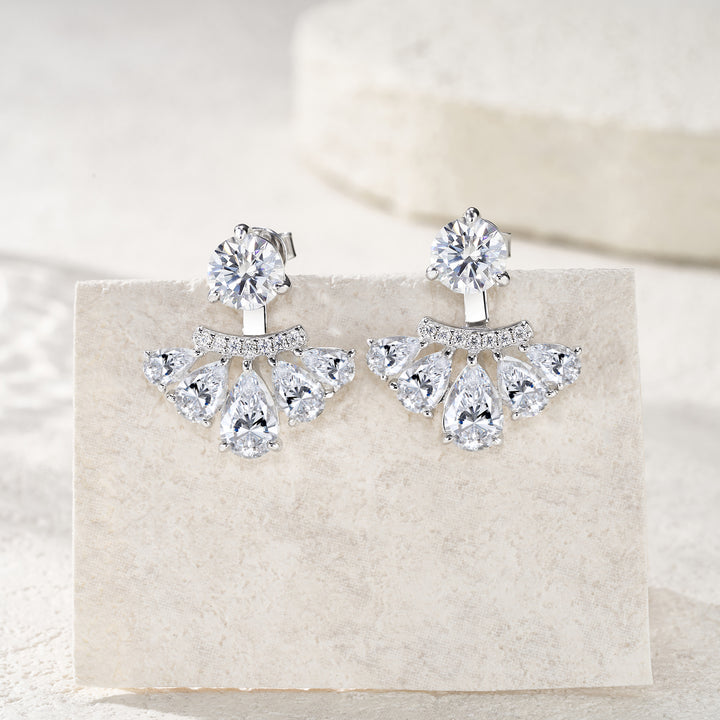 Luxury Minimalist Moissanite Earring Set – Platinum-Plated S925 Silver, GRA Certified