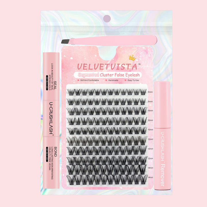 👁️✨ Set of Thick Curly False Eyelashes – Complete Lash Makeup Kit