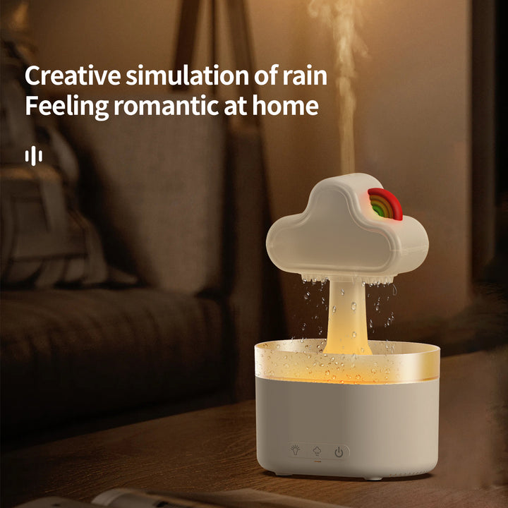 🌈☁️ Rainbow After Rain Humidifier | 500ML Cloud Mist Diffuser with LED Light ✨