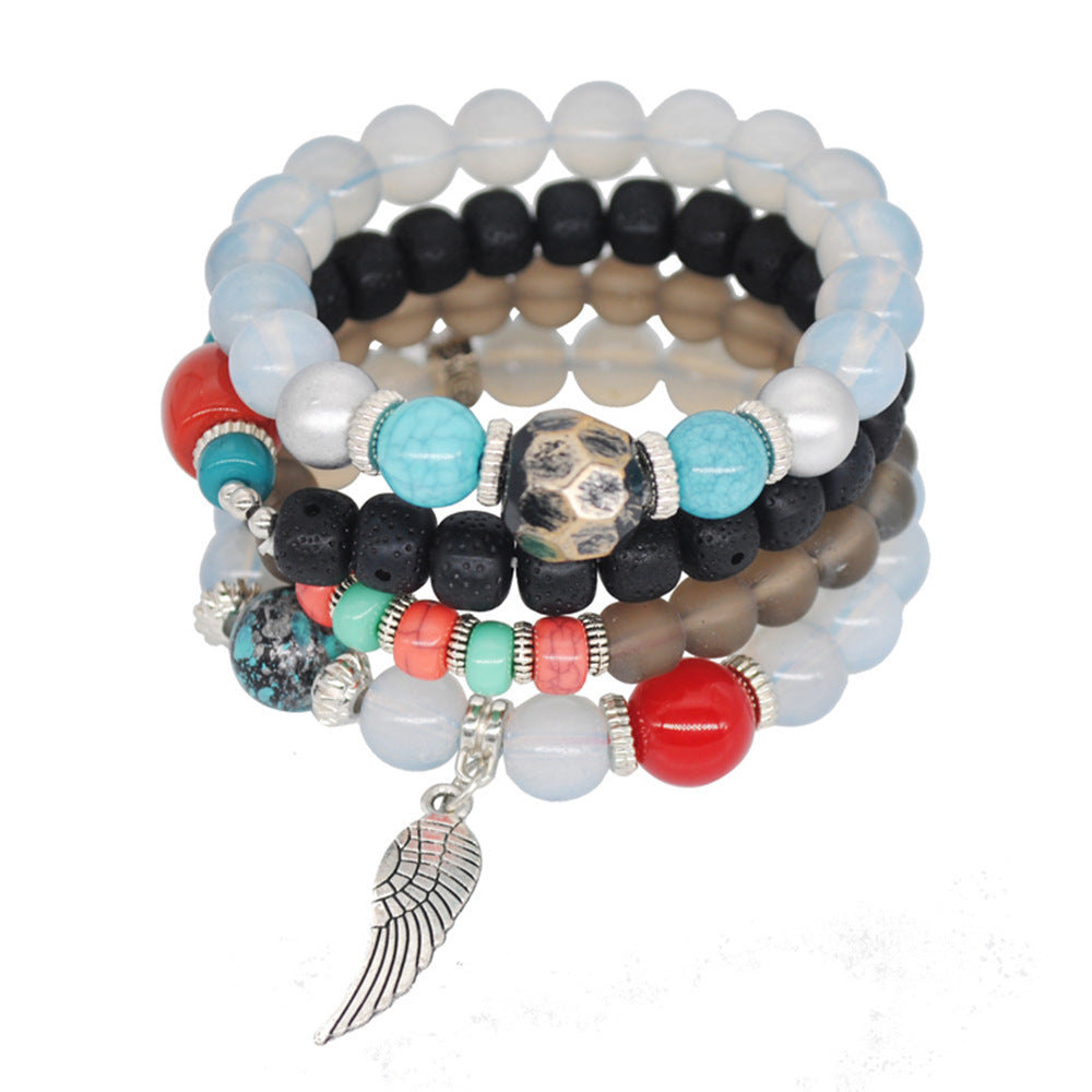 Ethnic Style Tassel Bracelet – Mixed Material Design