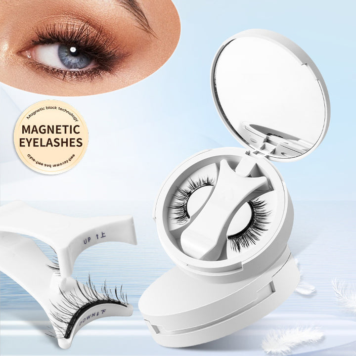 🧲👁️ Magnetic False Eyelashes with Integrated Storage Box – Glue-Free Natural Lash Set with Applicator