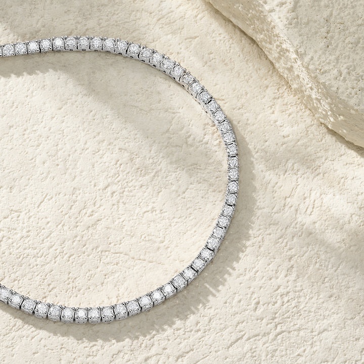 💎 Luxury Minimalist Pendant Necklace – Platinum & Gold-Plated S925 Silver with Moissanite 💎