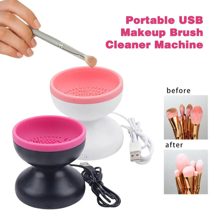 ✨ Portable Electric Makeup Brush Cleaner — USB Automatic Cleaning Tool 💄🧼⚡