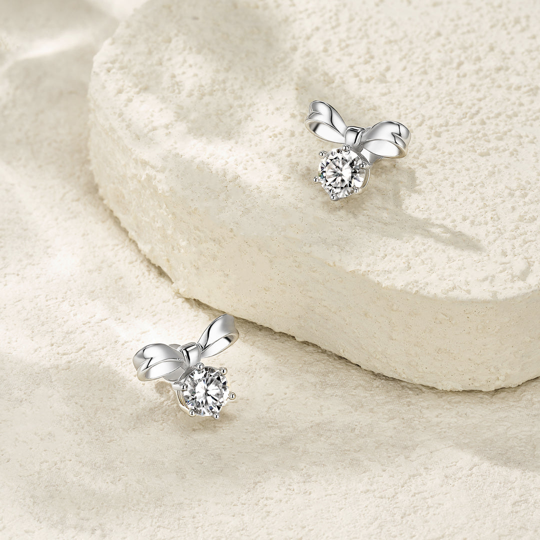 Luxury 1-Carat Morganite Earrings – Platinum-Plated S925 Silver