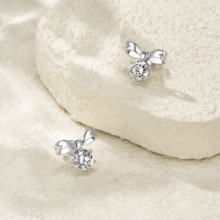 Luxury 1-Carat Morganite Earrings – Platinum-Plated S925 Silver