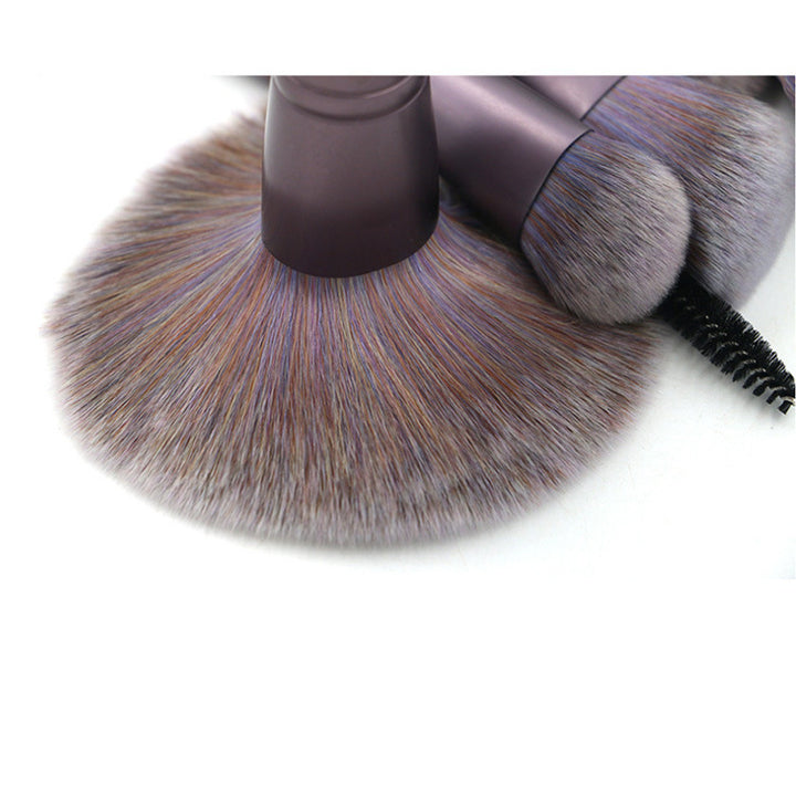✨ Color Fiber Hair Makeup Brush — Wooden Handle Beauty Tool 💄