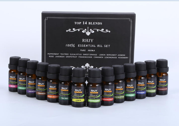 ✨ Aromatherapy Essential Oil Set — 14 × 10ml Pure Fragrance Collection 🌿💧