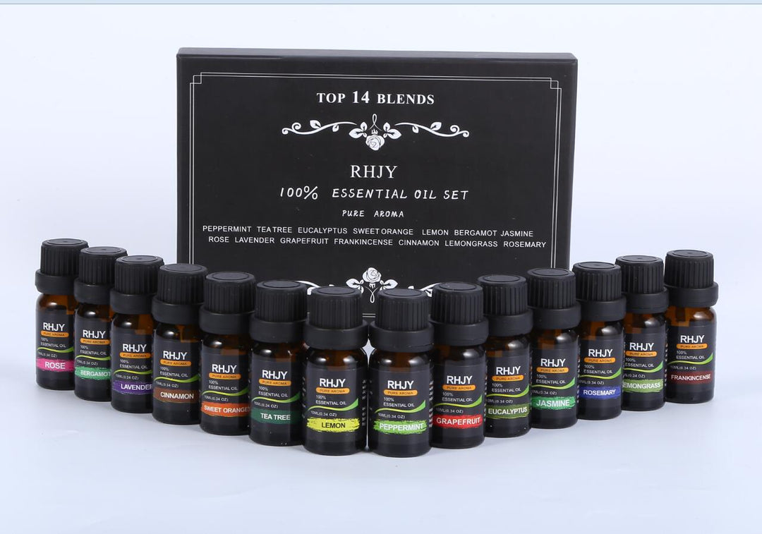 ✨ Aromatherapy Essential Oil Set — 14 × 10ml Pure Fragrance Collection 🌿💧