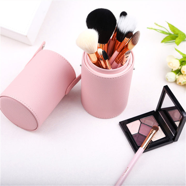 ✨ 12-Piece Man-Made Fiber Color Tube Makeup Brush Set — Beauty Tools Kit 💄✨