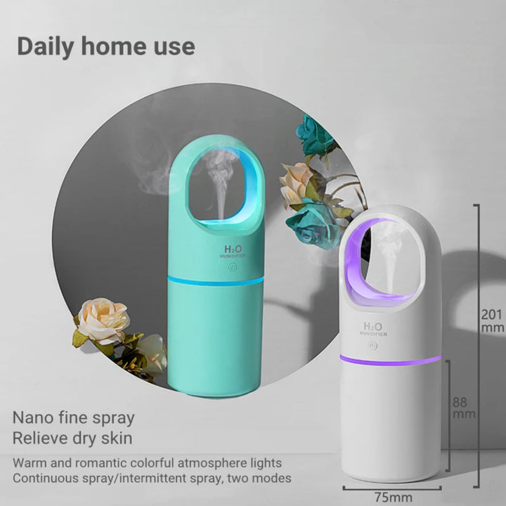 💧🌈 Mini Ultrasonic USB Humidifier | 450ml LED Mist Air Moisturizer ✨