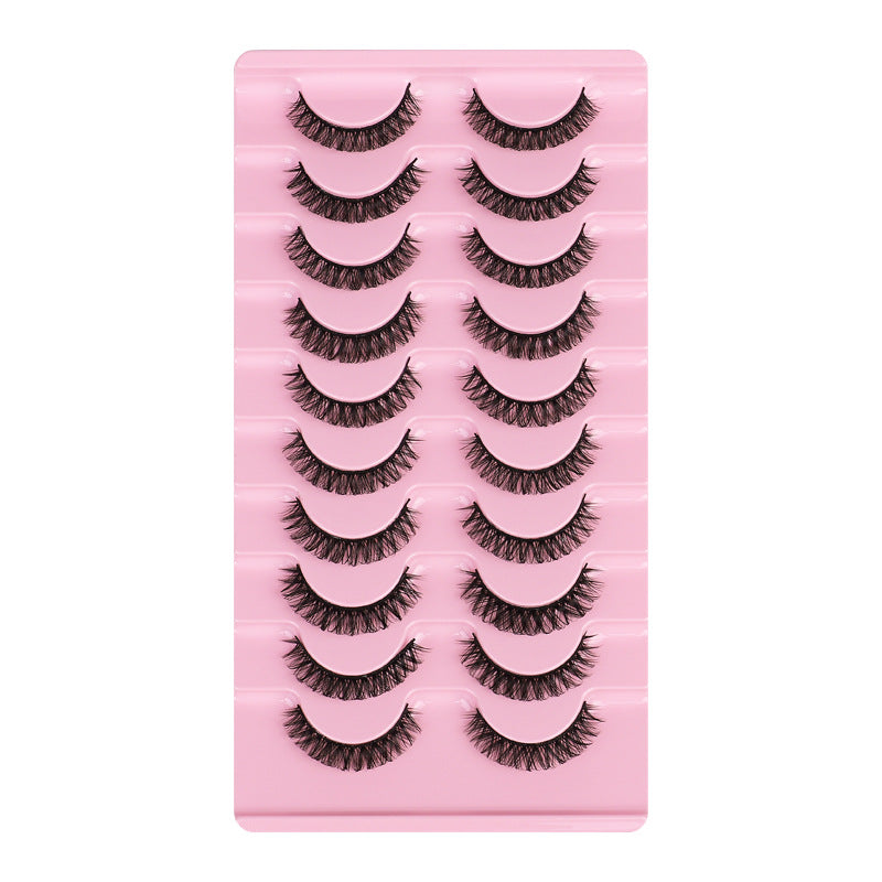 👁️✨ DD Curve False Eyelashes – Thick Volume 10 Pairs Handmade Lash Set