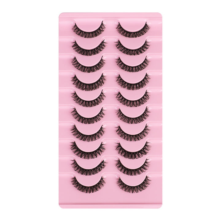 👁️✨ DD Curve False Eyelashes – Thick Volume 10 Pairs Handmade Lash Set