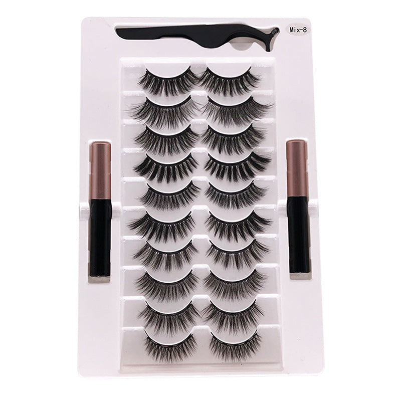 🧲👁️ Magnetic Liquid Eyeliner & Natural Eyelash Set – Reusable Magnetic Lash Kit