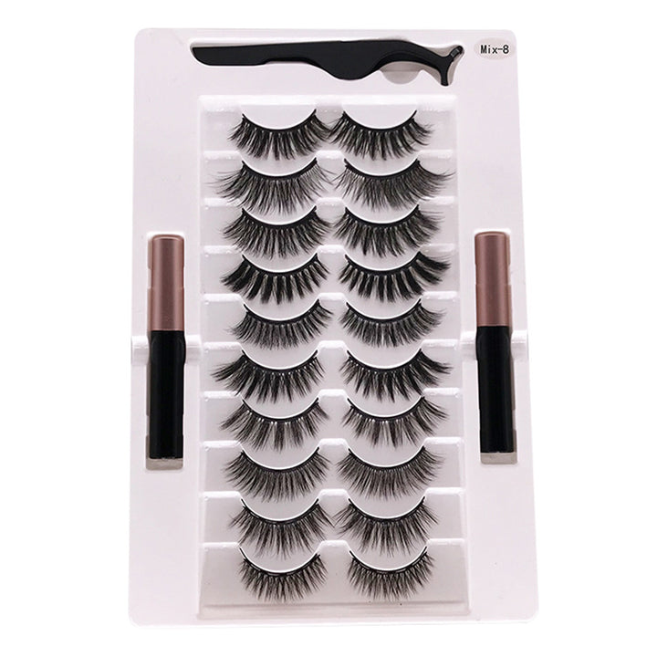 🧲👁️ Magnetic Liquid Eyeliner & Natural Eyelash Set – Reusable Magnetic Lash Kit