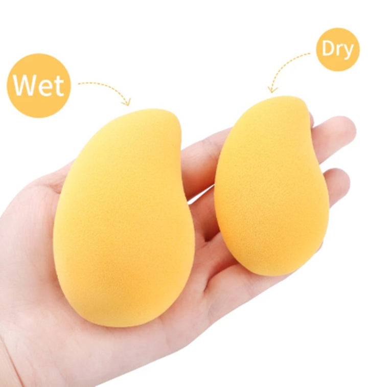 🥚🥭 Beauty Egg Set – Soft Makeup Sponge (Wet & Dry, No Powder Absorption)
