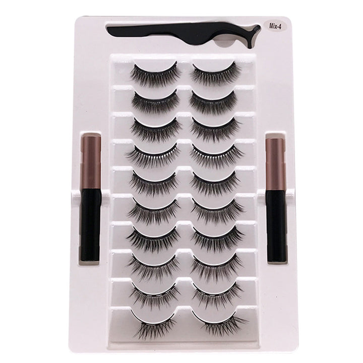 🧲👁️ Magnetic Liquid Eyeliner & Natural Eyelash Set – Reusable Magnetic Lash Kit