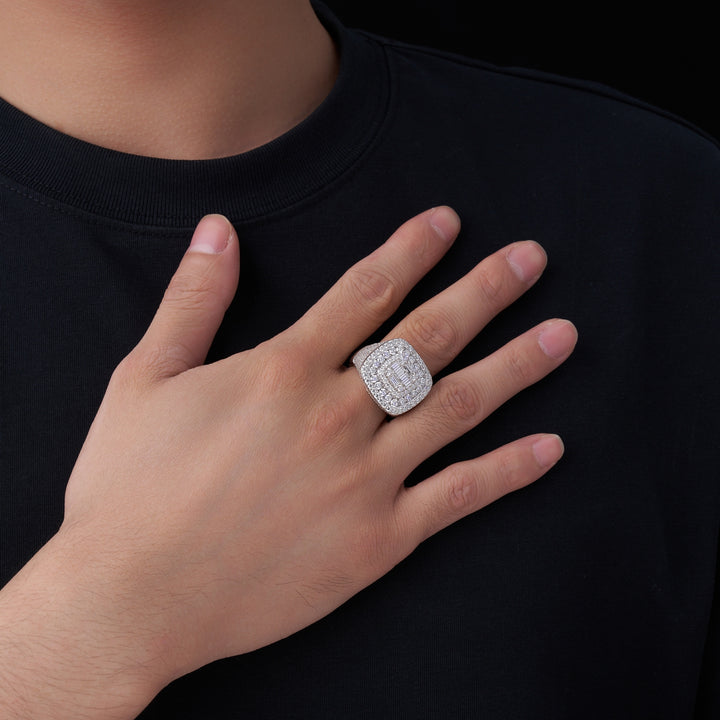 💎 Men’s Moissanite Minimalist Jewelry Set – Platinum-Plated S925 Silver (16.2g, Sizes 5–9) 💎