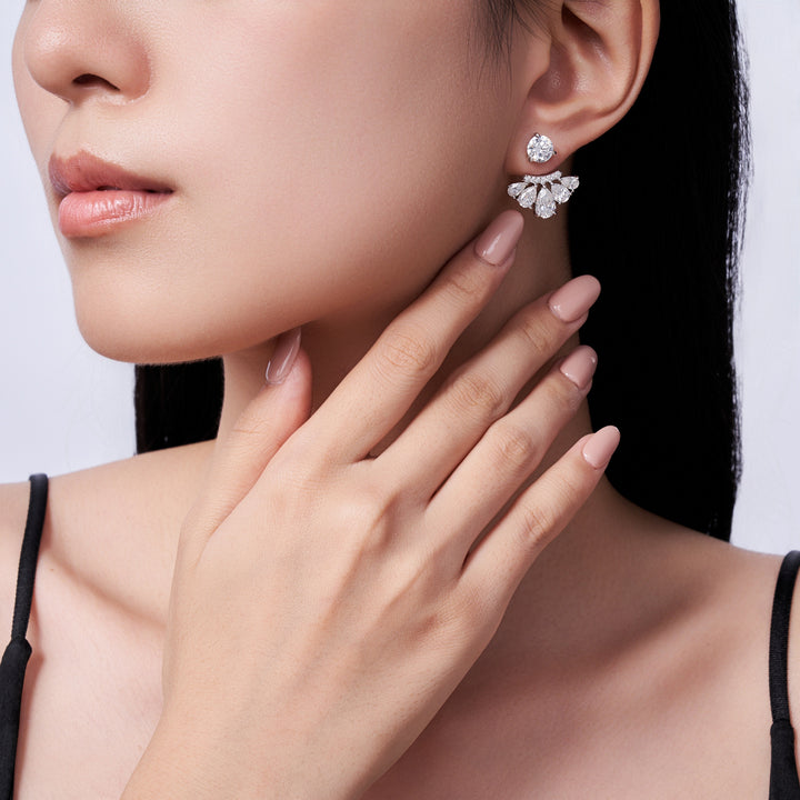 Luxury Minimalist Moissanite Earring Set – Platinum-Plated S925 Silver, GRA Certified