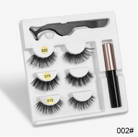 🧲👁️ Magnetic False Eyelashes – Fashion Cotton Stem 1 Pair Set