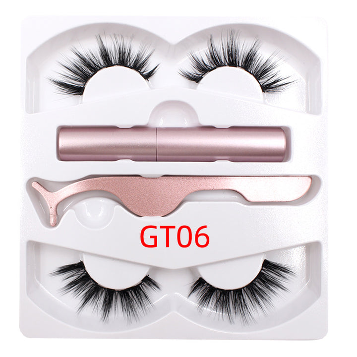 🧲👁️ Magnetic Liquid Eyeliner & Magnetic False Eyelashes Set – Waterproof Reusable Lash Kit with Tweezer