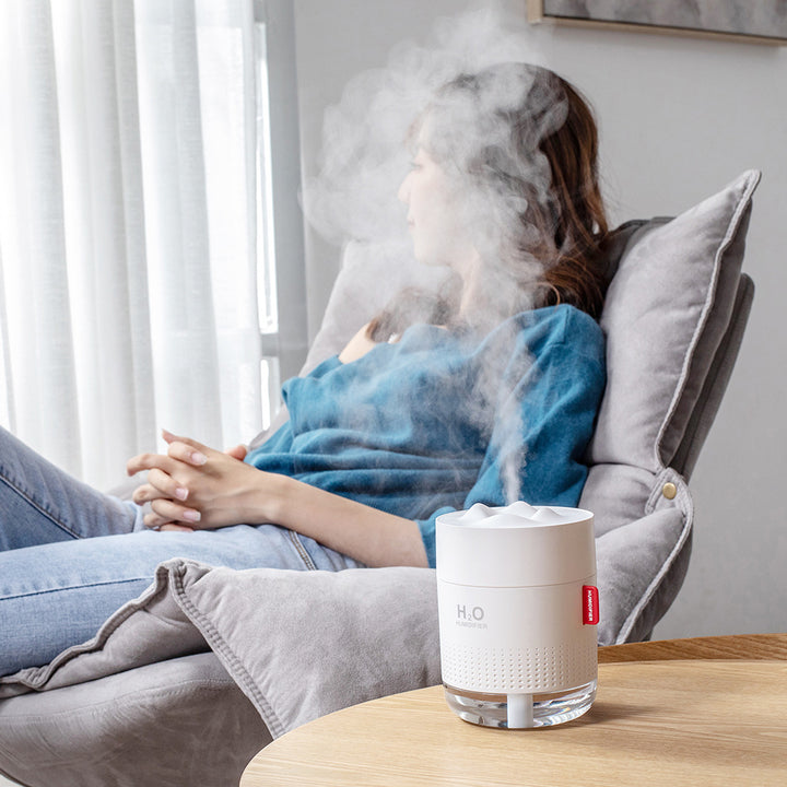 🌙💧 Creative USB Charging Desktop Night Light Humidifier ✨🏔️