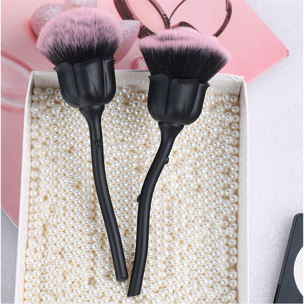 ✨ Rose Makeup Brush — Portable Beauty Tool 💄🌹