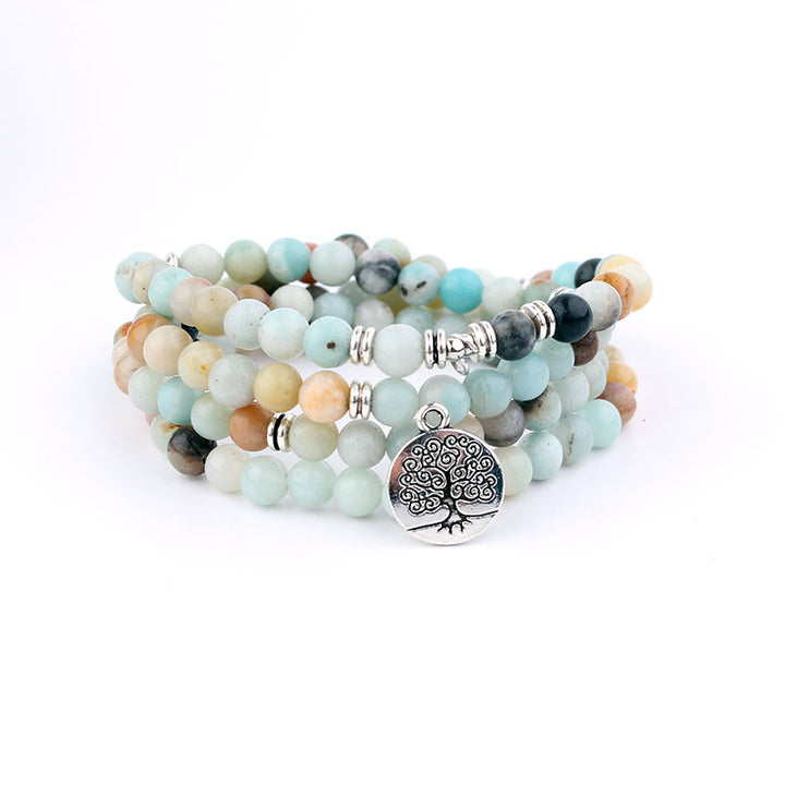 108 Natural Stone Rosary Bracelet & Necklace