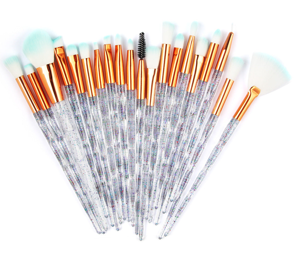 ✨ 20-Piece Diamond Makeup Brush Set — complete glam collection 💄💎