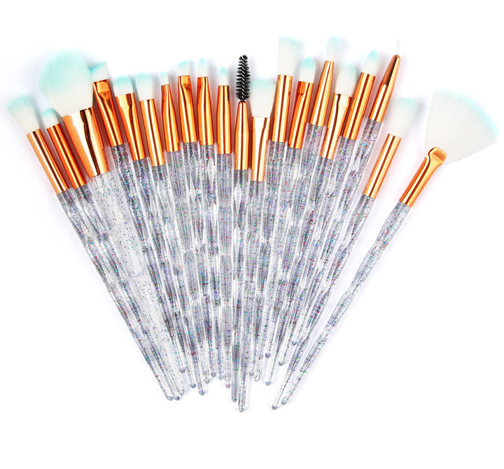 ✨ 20-Piece Diamond Makeup Brush Set — complete glam collection 💄💎