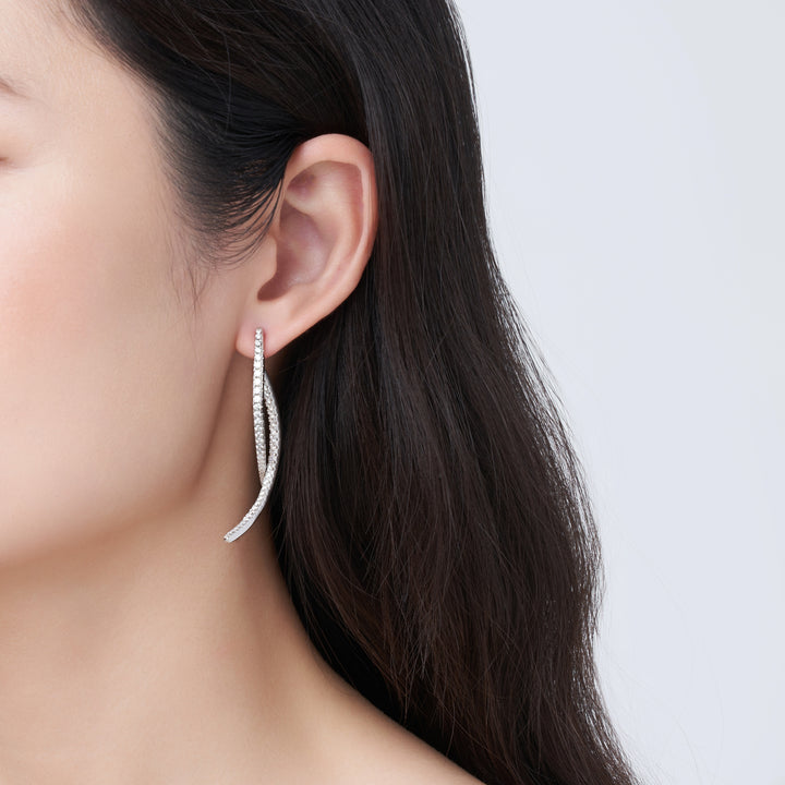 Luxury Minimalist Moissanite Stud Earrings – Platinum-Plated S925 Silver