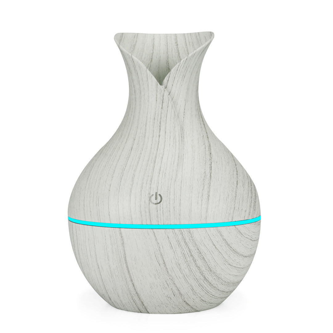 🌳🌸 Woodgrain Aromatherapy Humidifier | Vase Design Essential Oil Diffuser ✨