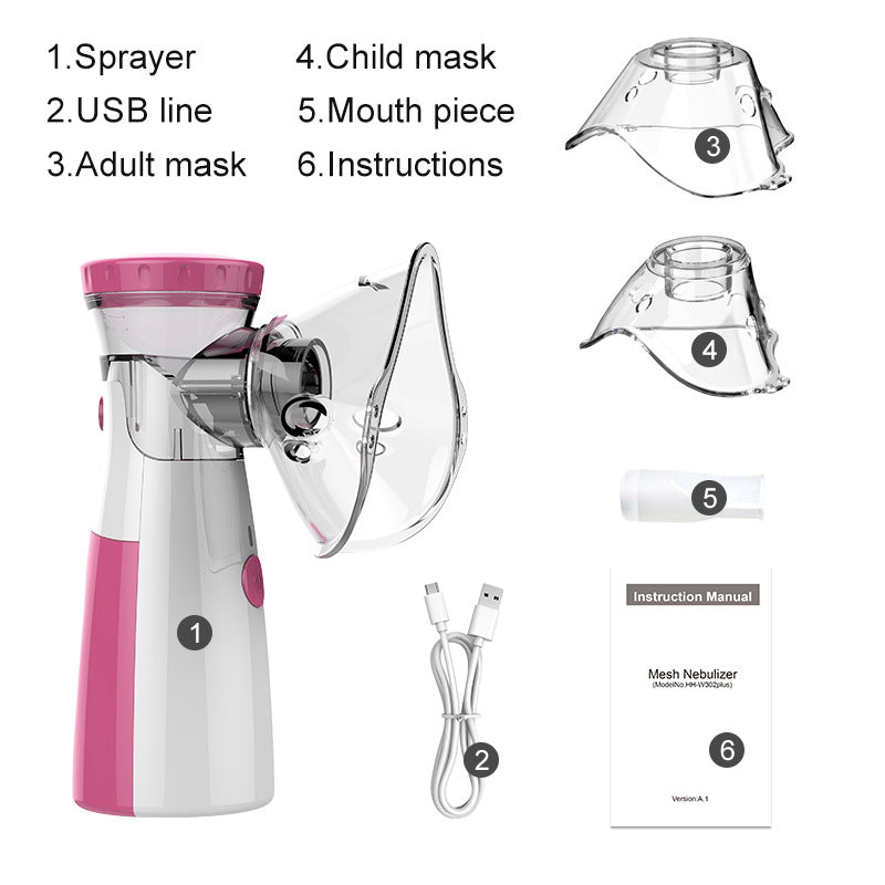 💨👶 Portable Handheld Atomizer | USB Medical-Grade Nebulizer for Children & Adults