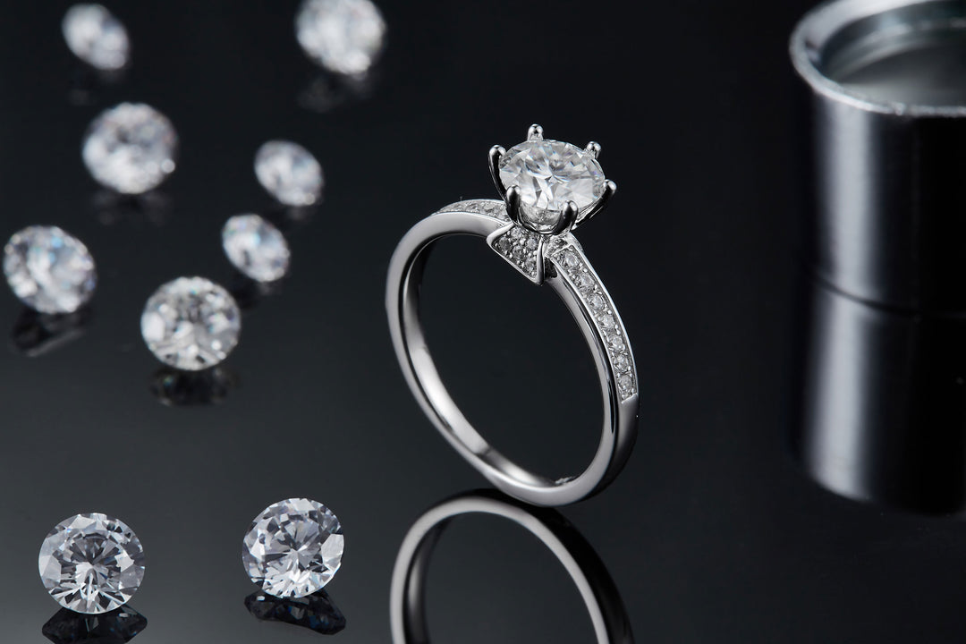 💍 1-Carat Moissanite Luxury Ring – Platinum-Plated S925 Silver (2.3g, Sizes 5–9) 💍