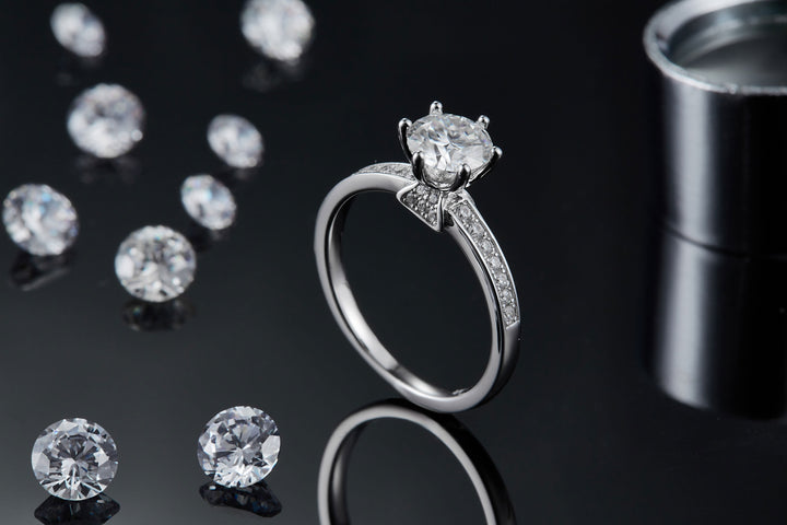 💍 1-Carat Moissanite Luxury Ring – Platinum-Plated S925 Silver (2.3g, Sizes 5–9) 💍