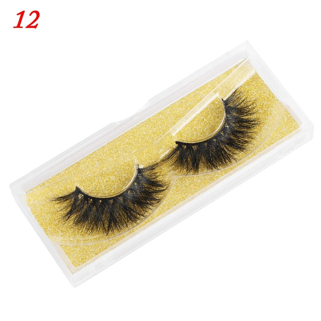 👁️✨ 25MM Mink Eyelashes – Wispy Fluffy Dramatic Fake Lashes