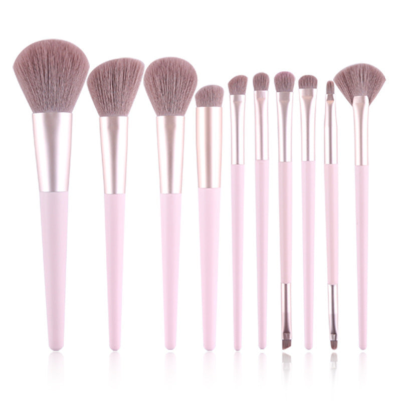 ✨ 11-Piece Makeup Brush Set — Wooden Handle Beauty Tools 💄