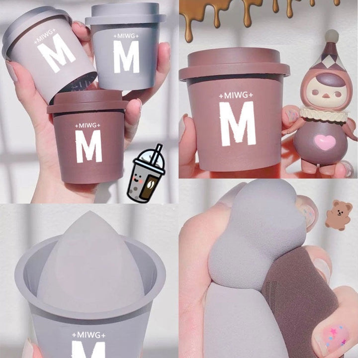 ☕💄 Coffee Canister Beauty Egg | Super Soft Wet & Dry Makeup Puff