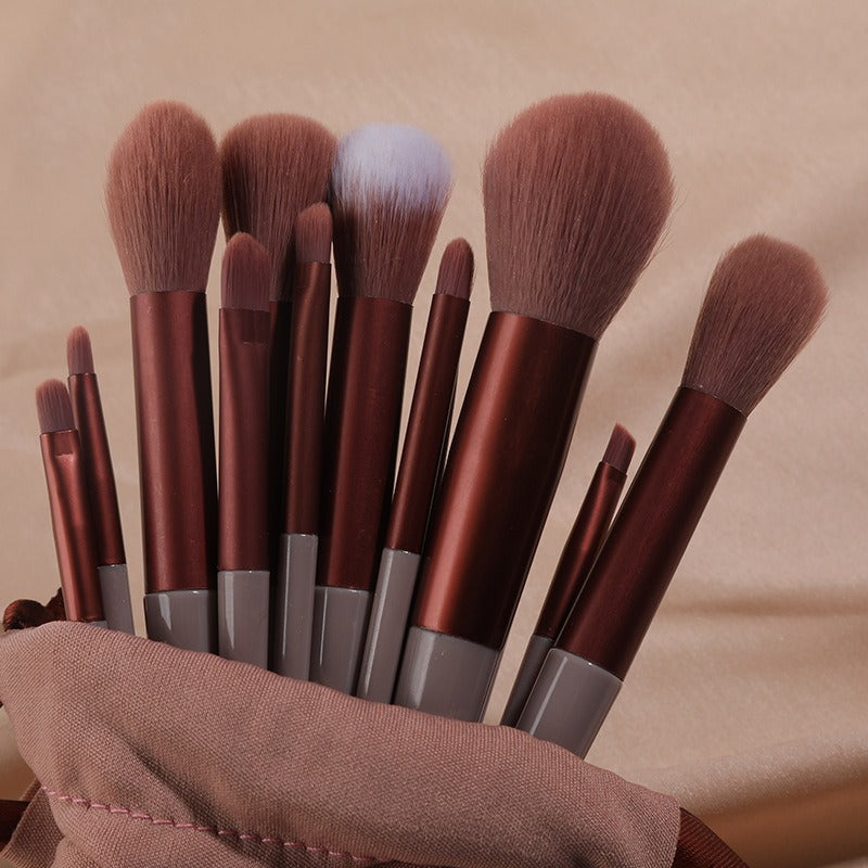 ✨ Cloth Bag Portable 13-Piece Soft Hair Makeup Brush Set 💄