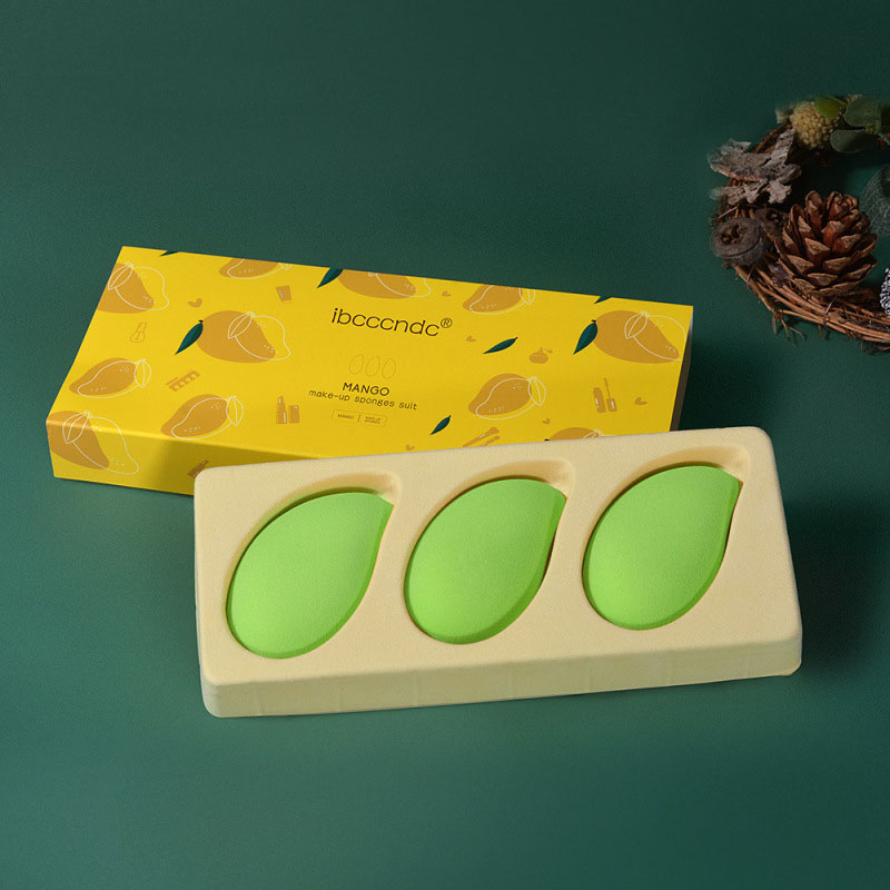 🥭💄 Little Mango Makeup Egg Set – Creative Soft Beauty Sponge (3PCS Wet & Dry Blender)