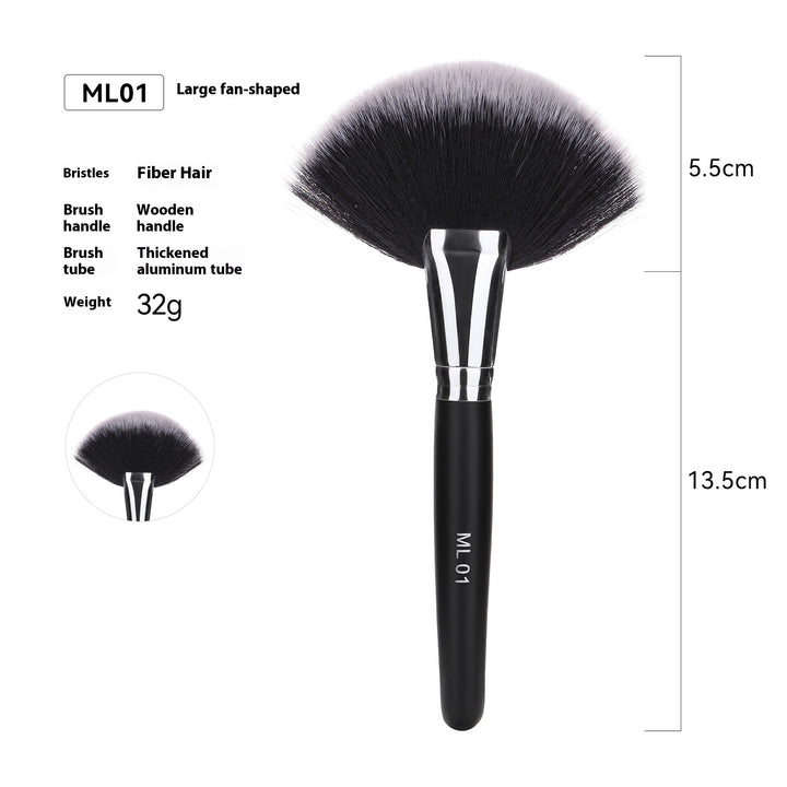 🖌️ 32-Piece Professional Makeup Brush Set – Wooden Handle Brushes with Leather Storage Bag 💄✨
