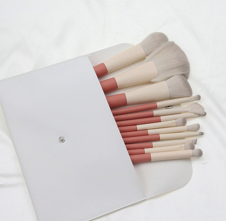 ✨ 12-Piece Powder & Blusher Makeup Brush Set — Complete Beauty Tools Kit 💄