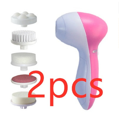 💖✨ 5-in-1 Electric Facial Cleansing Instrument | Multi-Head Skin Care & Massage Beauty Device
