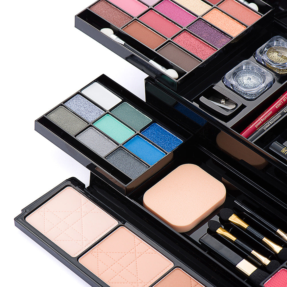 💄 36-Color Eye Makeup Set – Eyeshadow, Blush, Contour, Lip Gloss & Full Face Kit (Black Case) ✨