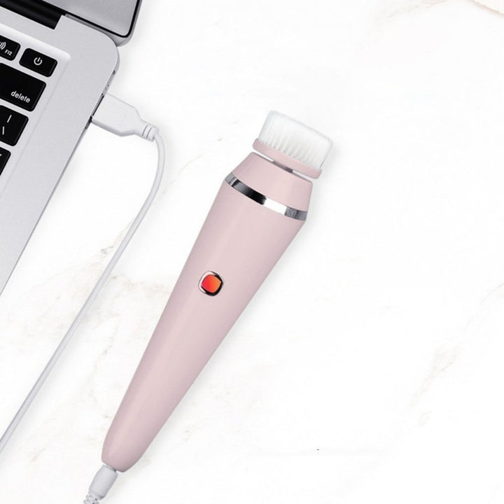 🧼💖 Waterproof Rechargeable Facial Brush | 4-in-1 Electric Pore Cleaner & Cleansing Instrument