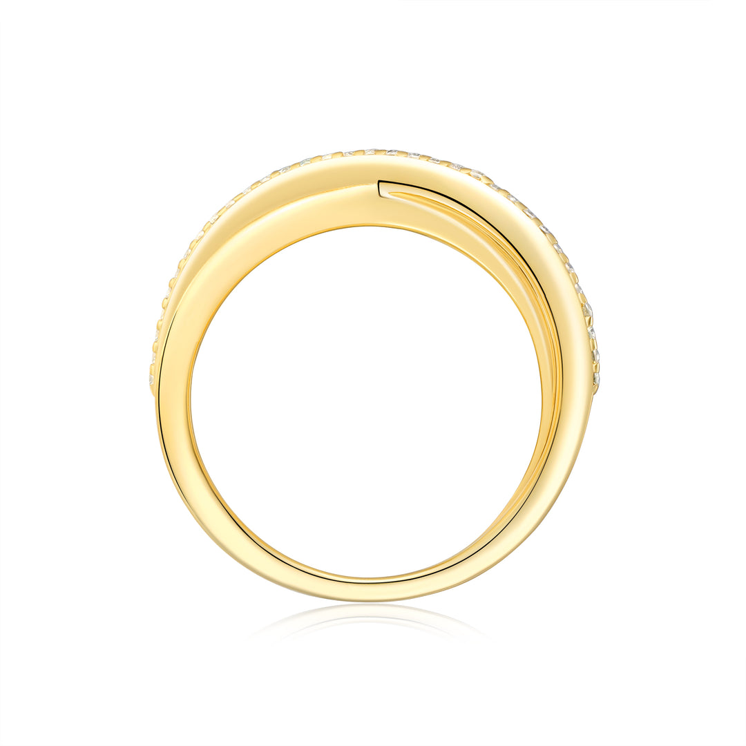 💍 Engraved Minimalist Moissanite Ring – Gold-Plated S925 Silver (7g, Sizes 5–9) 💍