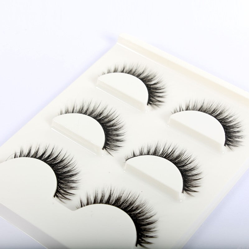 👁️✨ 3D Self-Adhesive False Eyelashes – Reusable Natural Curly Lash Extensions