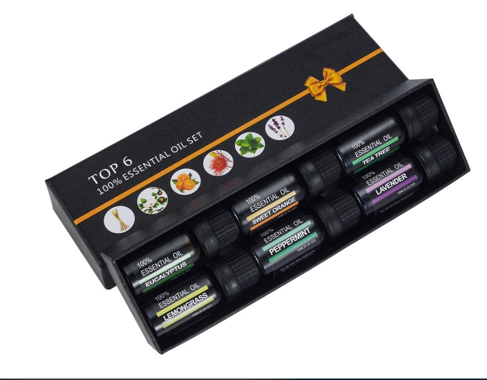 🌿 Lavender 10ml One-way Aromatherapy Massage Oil Set (6 × 10ml)